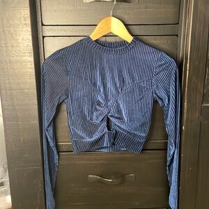 Ribbed cutout crop top